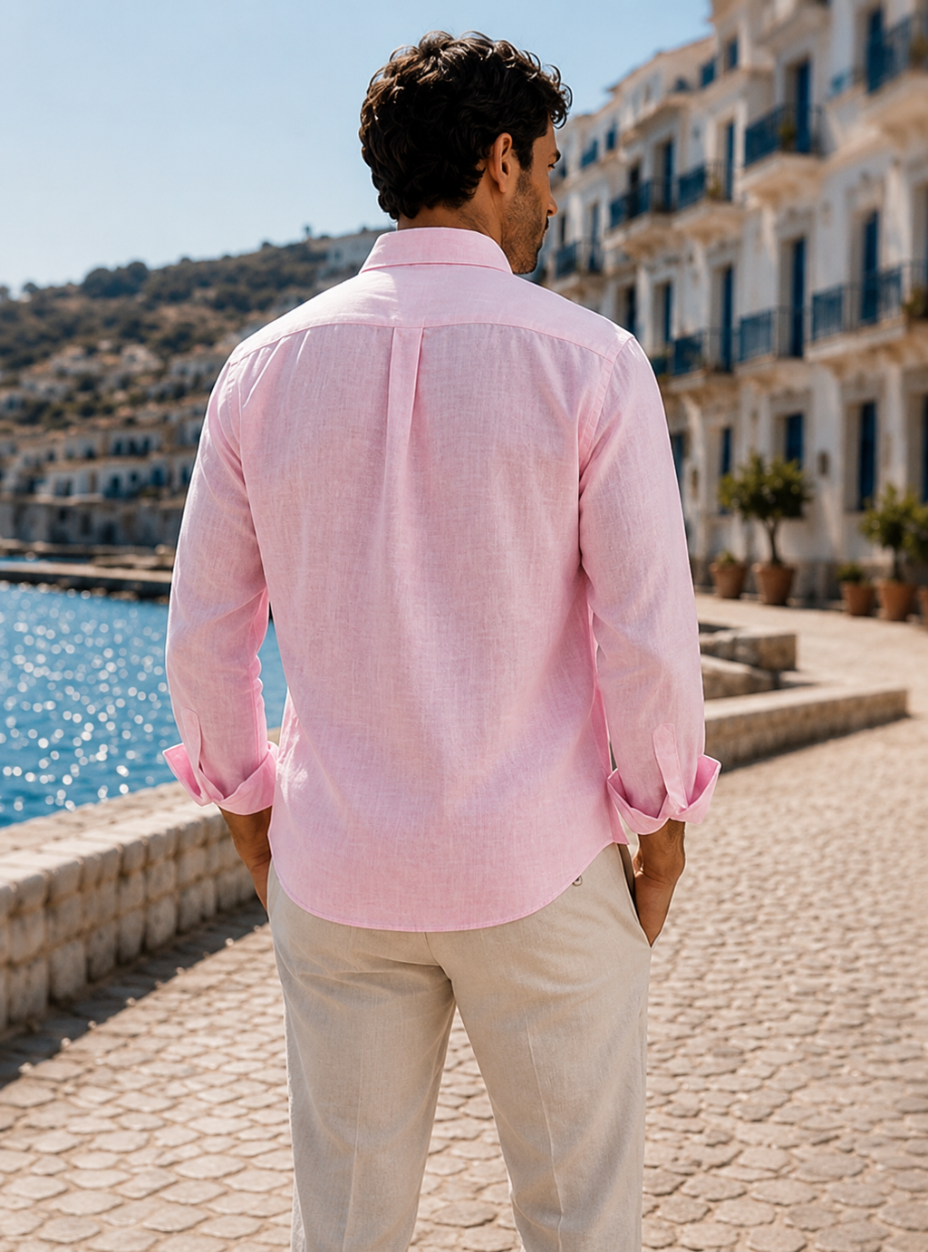CAMISA LINO ROSA SAINT-TROPEZ