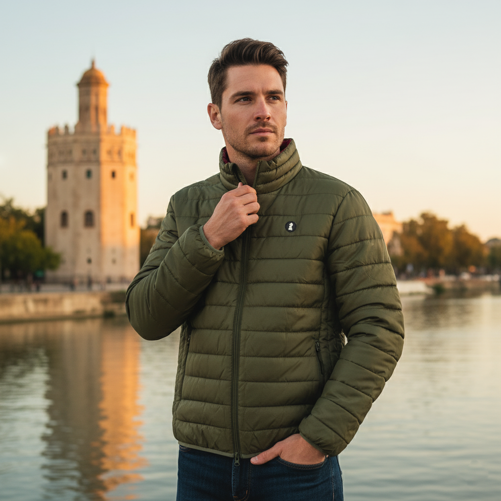 Chaqueta Acolchada Verde Oliva