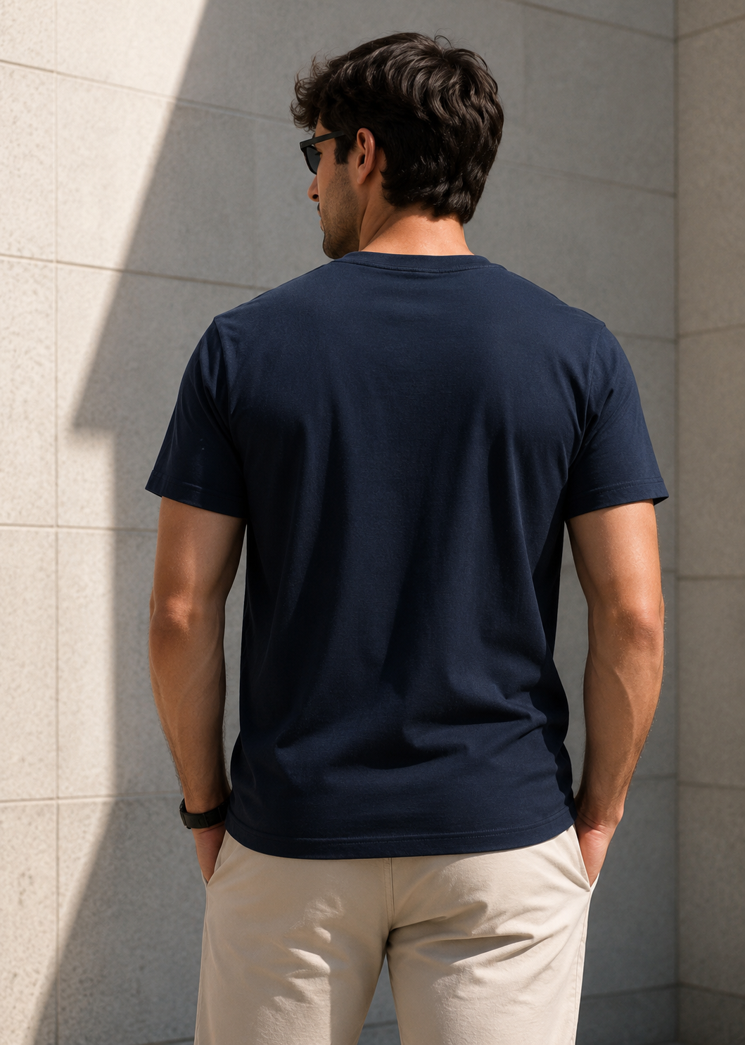 Camiseta JAQUE MATE T-Shirt Navy — Organic Cotton Azul Marino
