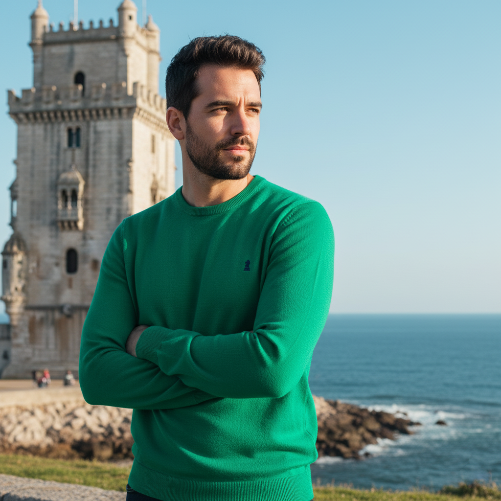 Jersey Liso Cuello Caja Verde Esperanza