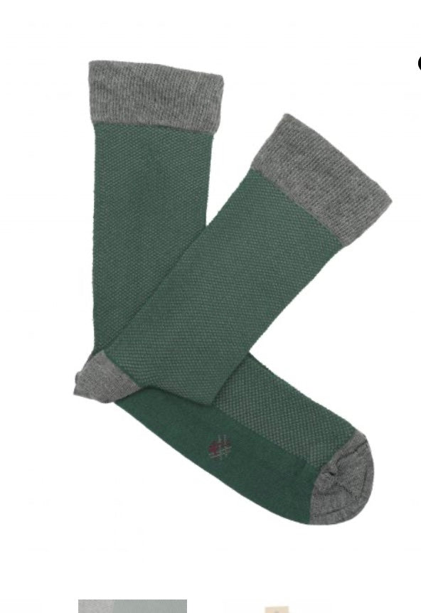 Calcetines Caña Baja Ojo de Perdiz Evergreen-Gris