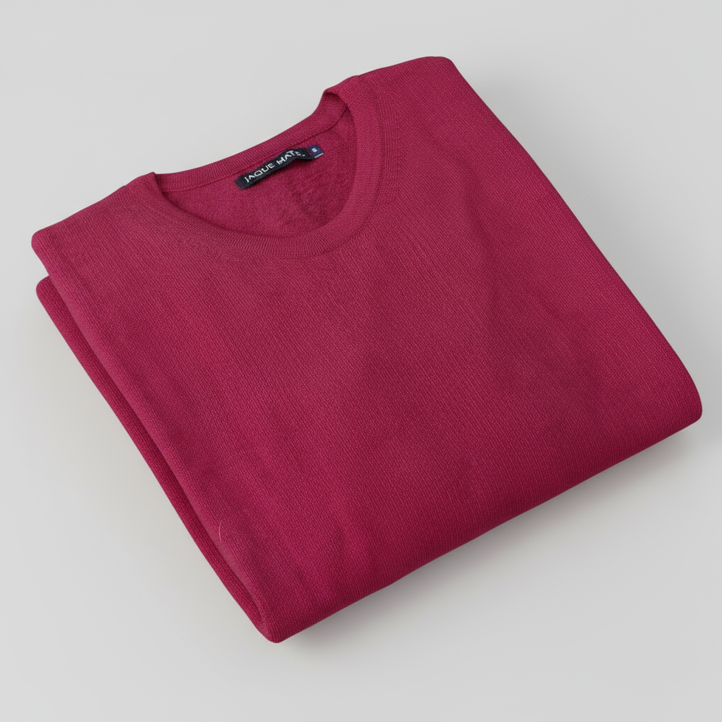 JERSEY CUELLO CAJA DE LANA MERINO BURDEOS