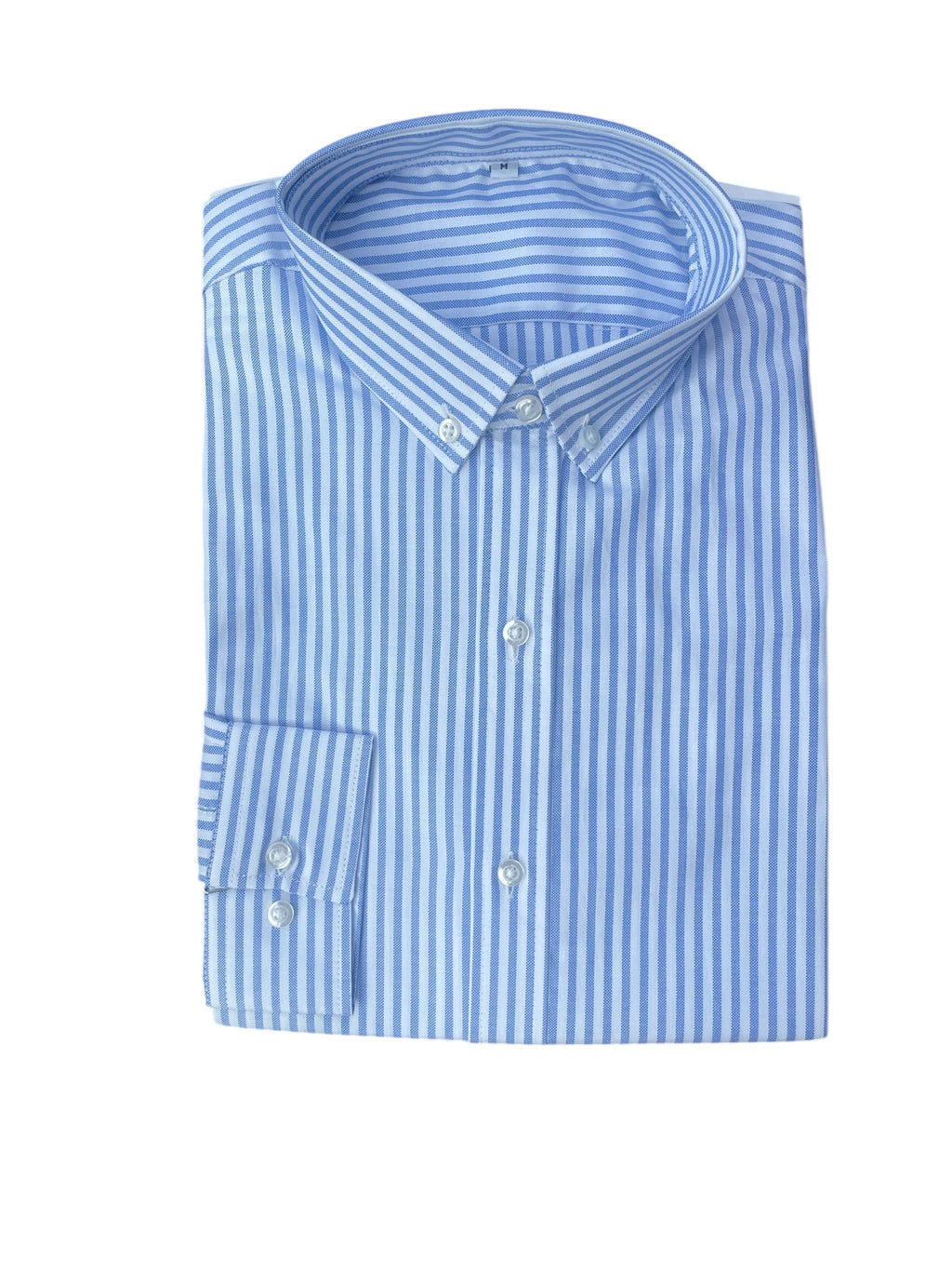 Camisa Popelin Azul Raya Gruesa Blanca