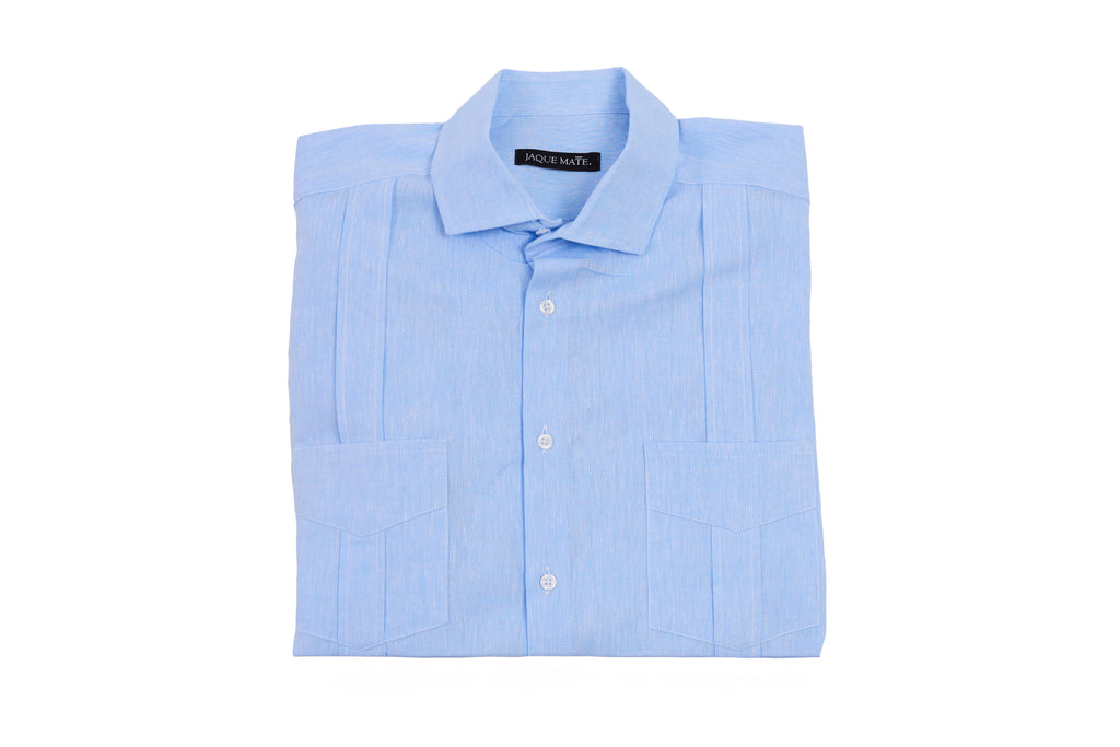 GUAYABERA SANTA FE AZUL CELESTE