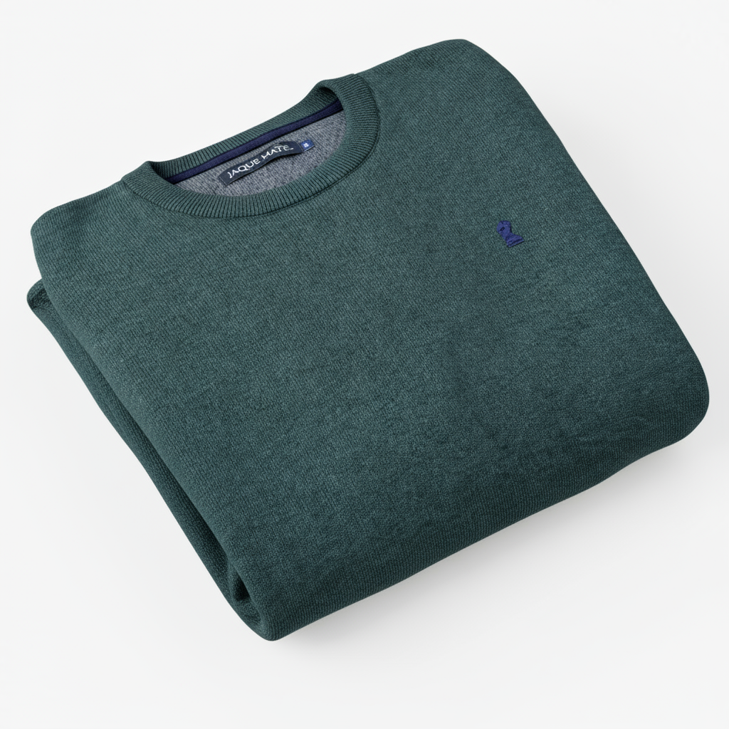 Jersey Liso Cuello Caja Verde Militar