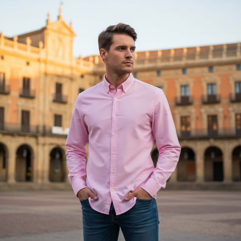 Camisa CLASICC OXFORD ROSA