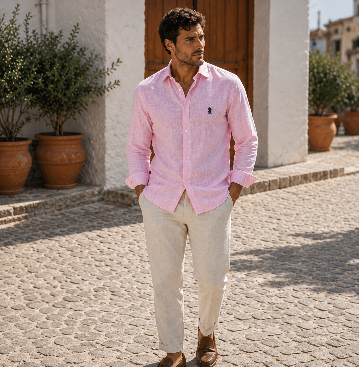 CAMISA LINO ROSA SAINT-TROPEZ