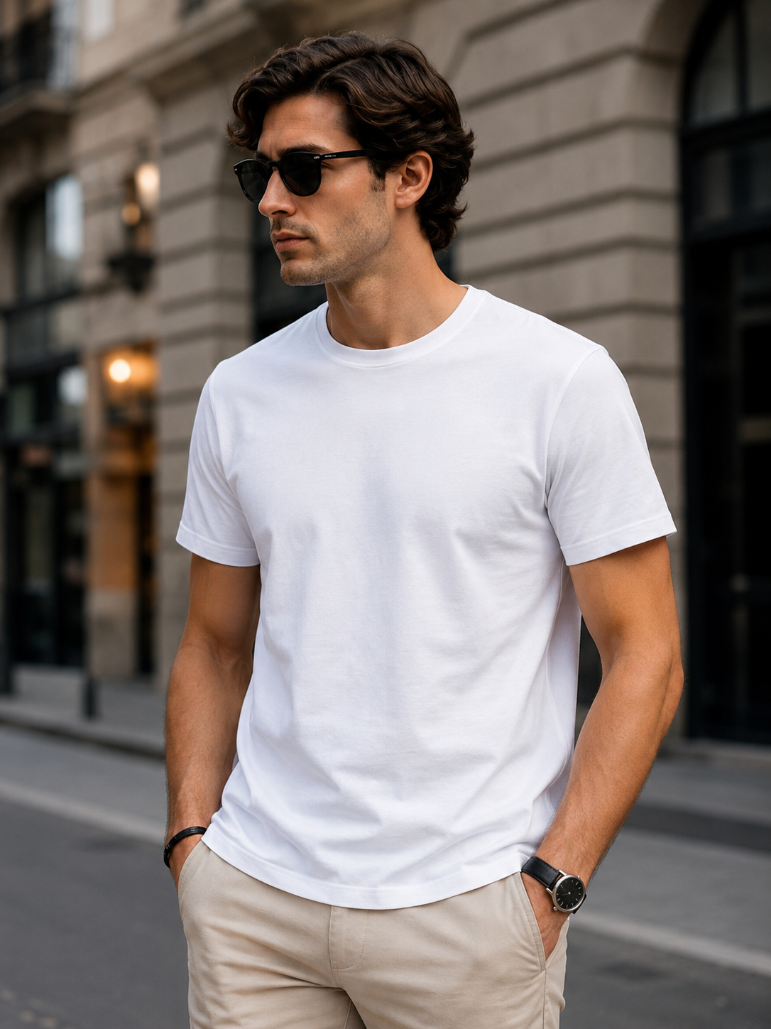 Camiseta JAQUEMATE Blanca Logo Delantero y Trasero