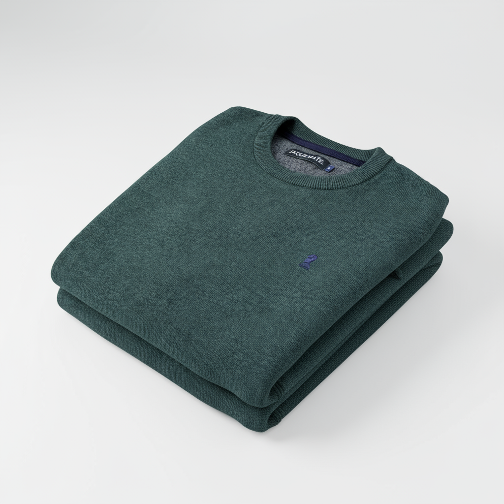 Jersey Liso Cuello Caja Verde Militar