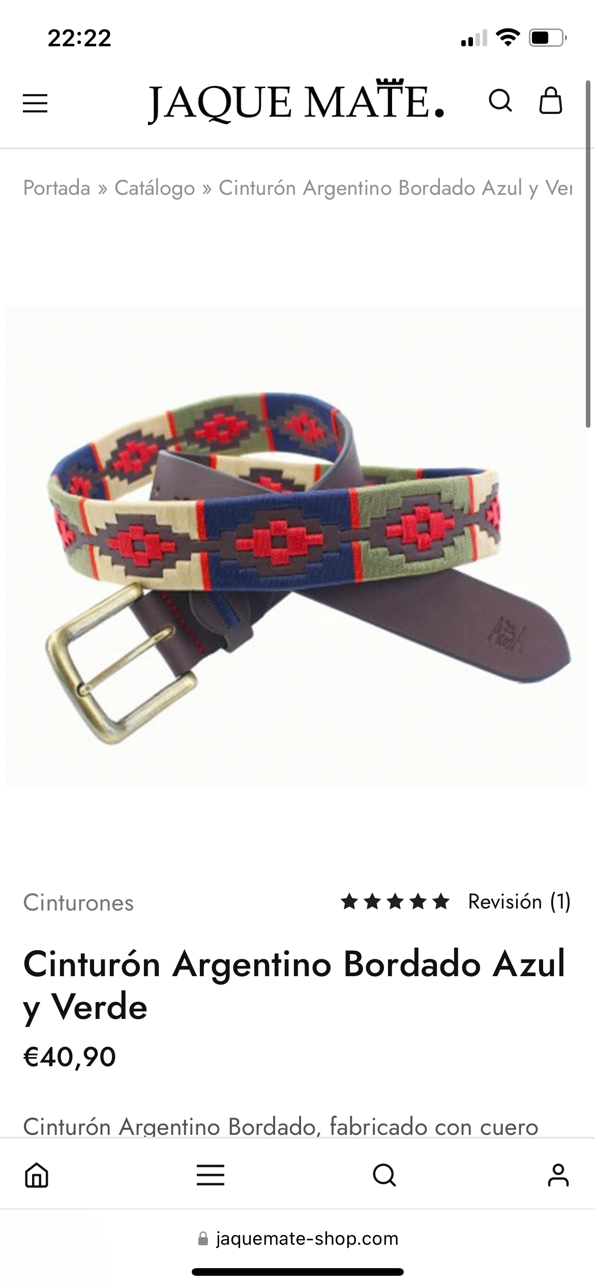 Cinturón Argentino Bordado