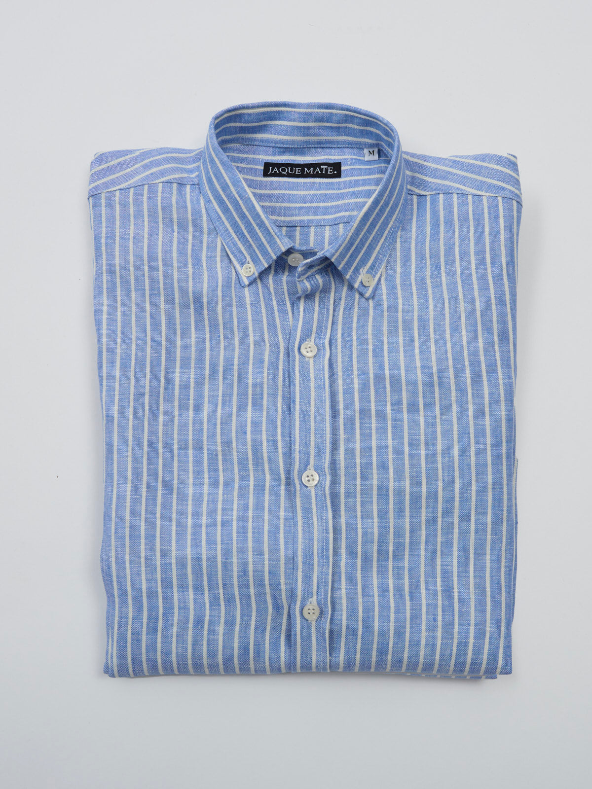 Camisa Oxford Azul Celeste Raya Blanca