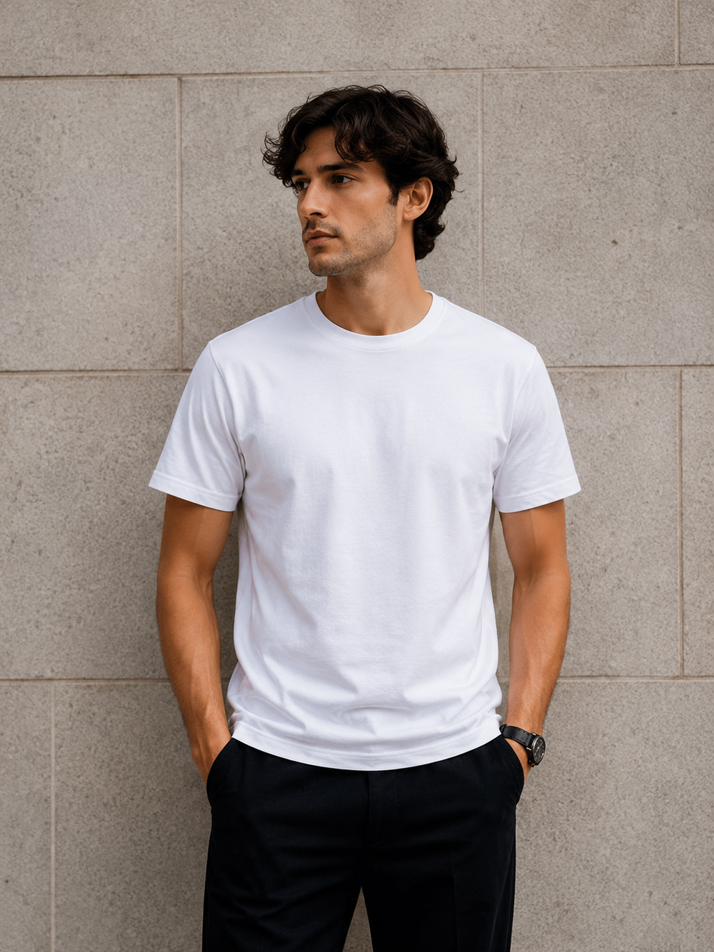 Camiseta JAQUEMATE Blanca Logo Delantero y Trasero