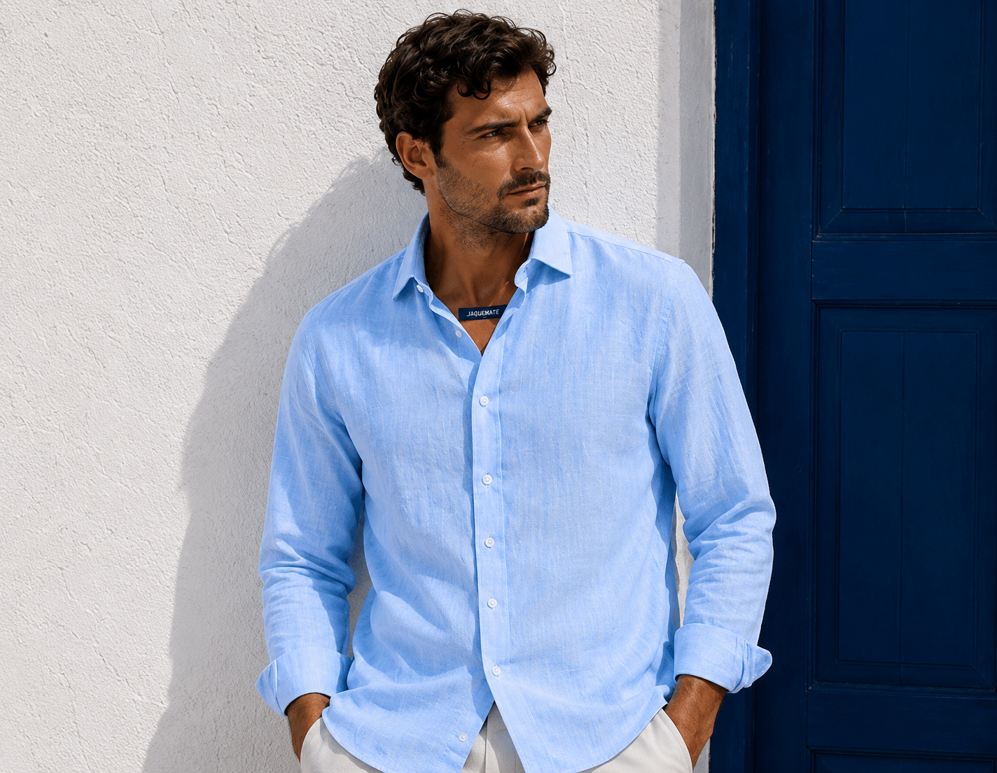 CAMISA LINO CELESTE FORMENTERA
