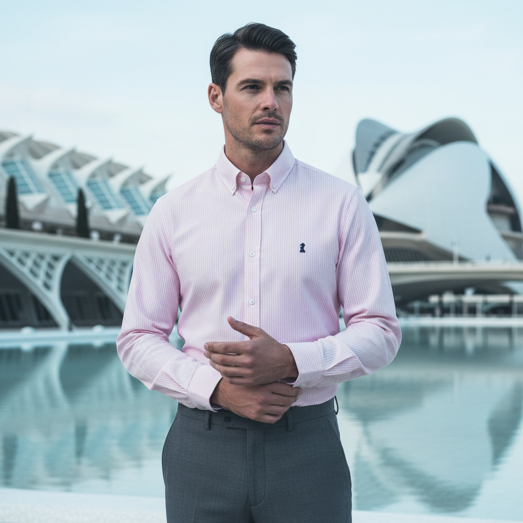 CAMISA OXFORD RAYA ROSA