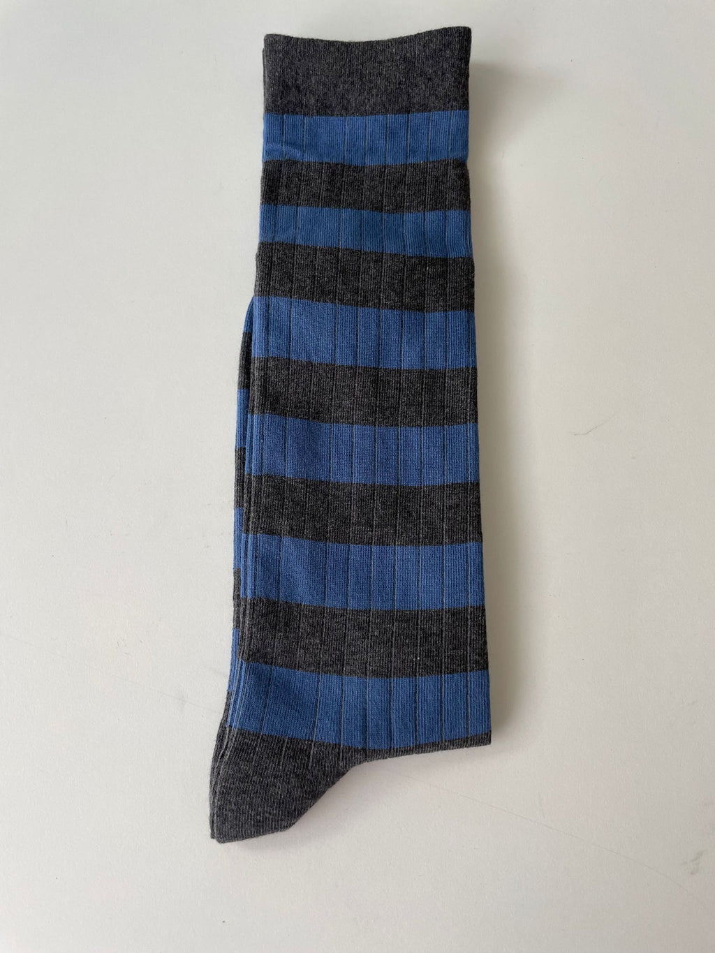 Calcetín Caña Larga Azul y Gris