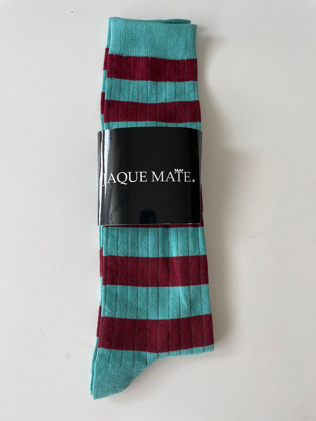 Calcetín Caña Larga Verde y Burdeos