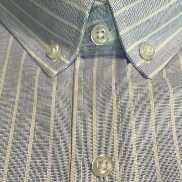 Camisa Oxford Azul Celeste Raya Blanca