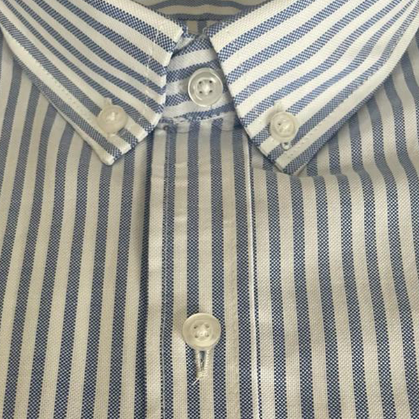 Camisa Popelin Azul Raya Gruesa Blanca
