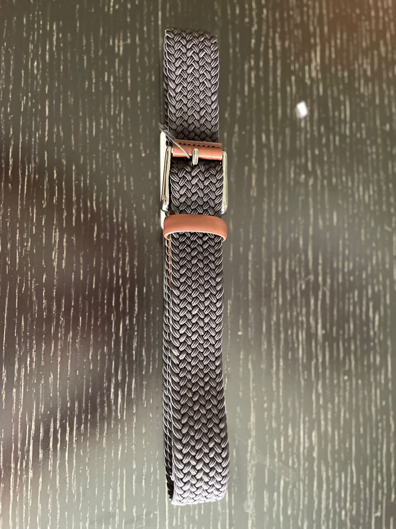 Cinturon trenzado Marrón