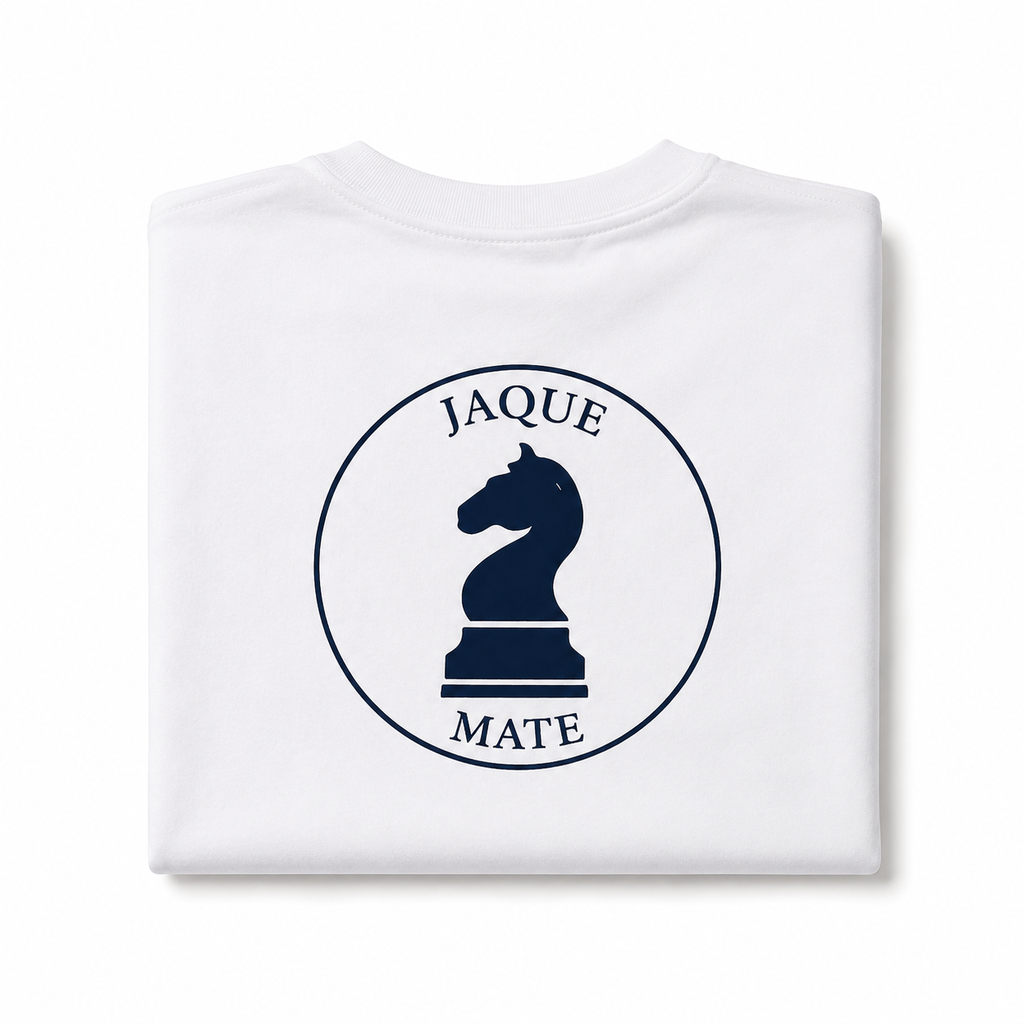 Camiseta JAQUEMATE Blanca Logo Delantero y Trasero