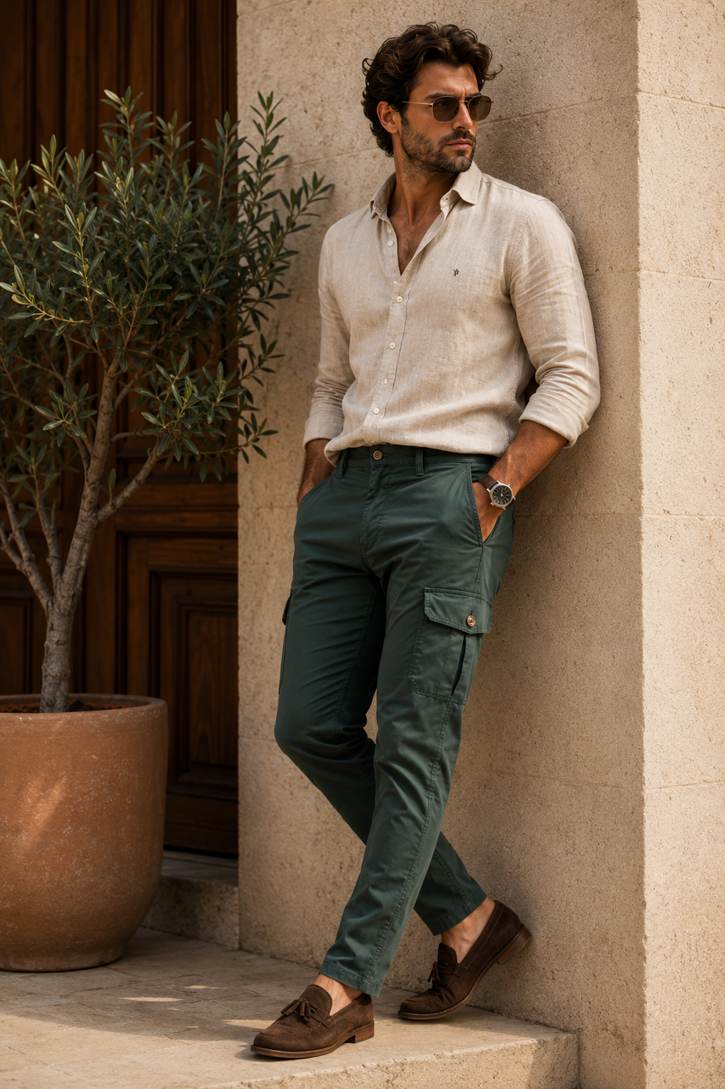 PANTALÓN CARGÓ VERDE  JAQUEMATE