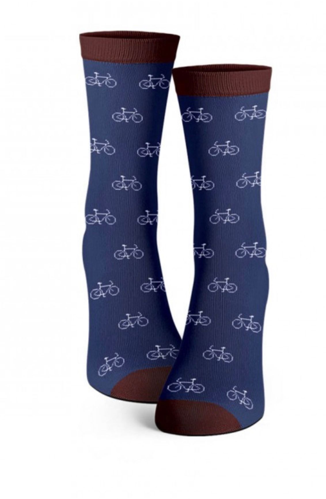 Calcetín Caña Media Azul Bicicletas