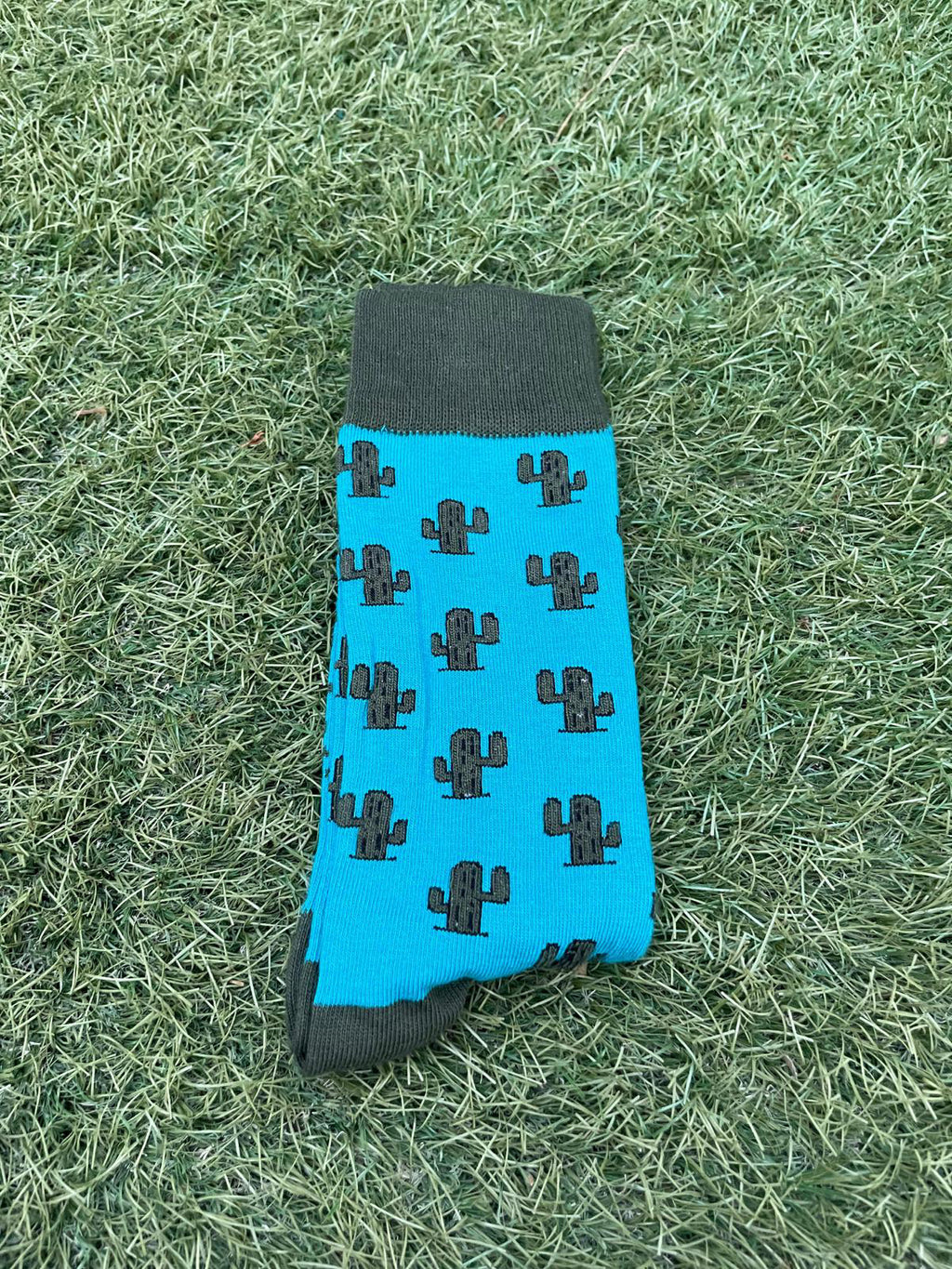Calcetín Caña Media Verde Claro Cactus
