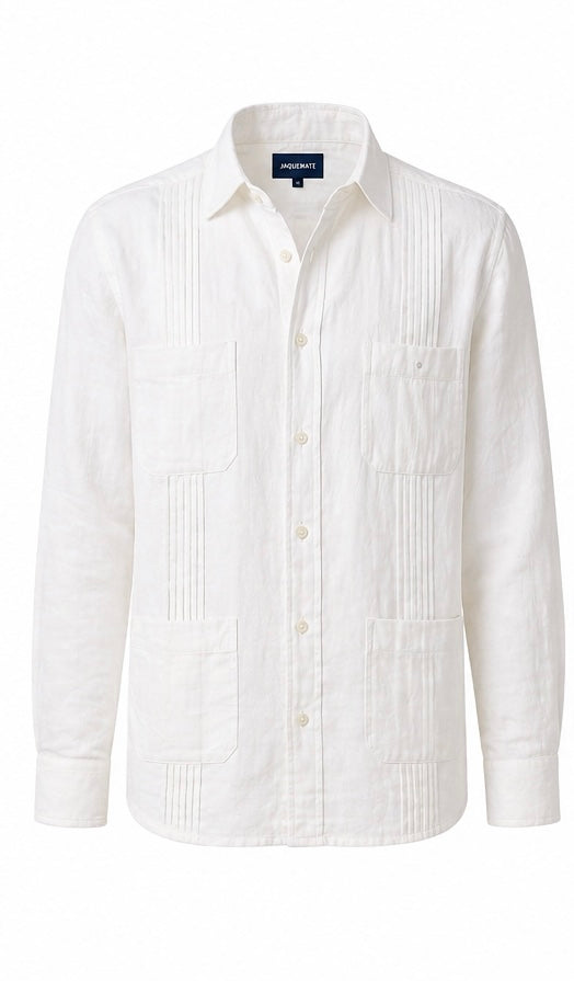 GUAYABERA de Lino BLANCO HABANA